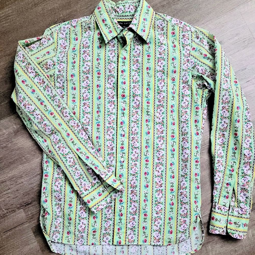 Ralph Lauren Floral Striped Button Down